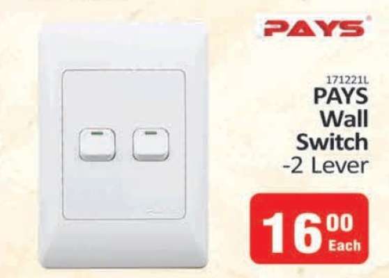 PAYS Wall Switch - 2 Lever