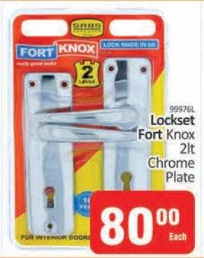 Lockset Fort Knox 2lt Chrome Plate