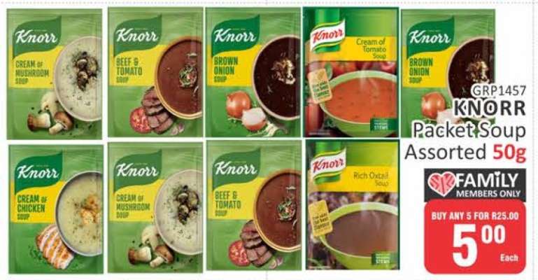 Knorr Packet Soup Assorted-50g