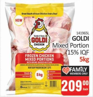 GOLDI Mixed Portion 15% IQF