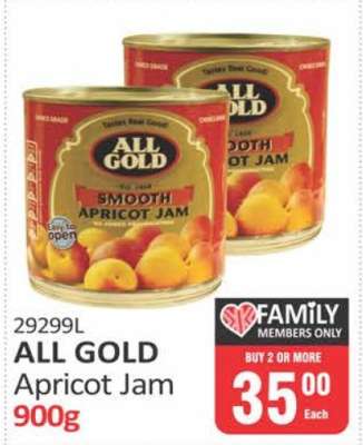 ALL GOLD Apricot Jam