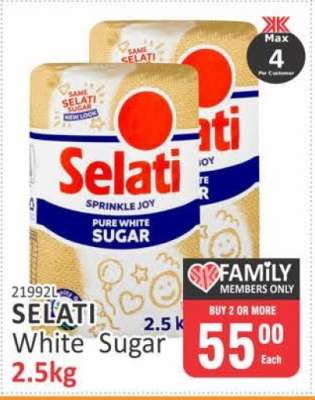 Selati White Sugar-2.5Kg