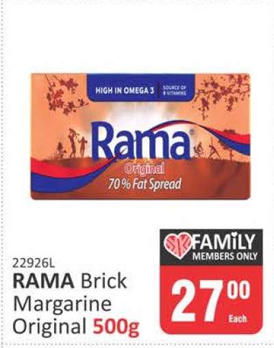 RAMA Brick Margarine Original 500g