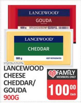 LANCEWOOD CHEESE CHEDDAR/GOUD