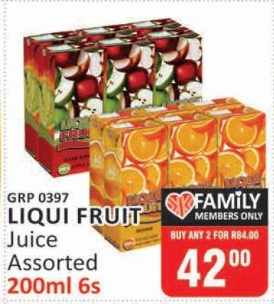 LIQUI FRUIT Juice Assorted 200ml 6s
