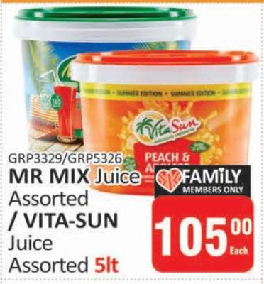 MR MIX Juice Assorted / VITA-SUN Juice Assorted