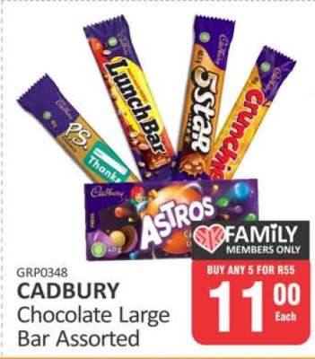 CADBURY Chocolate Large Bar Assorted