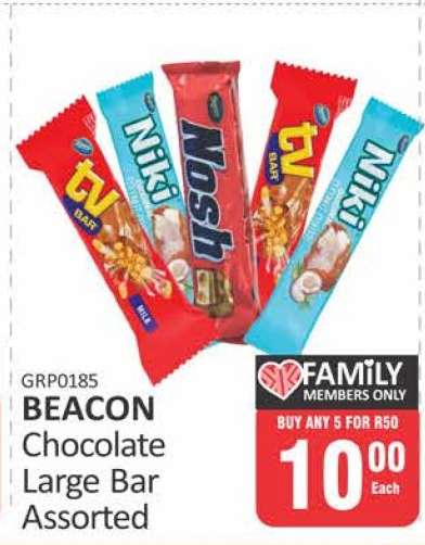 BEACON Chocolate Large Bar Assorted