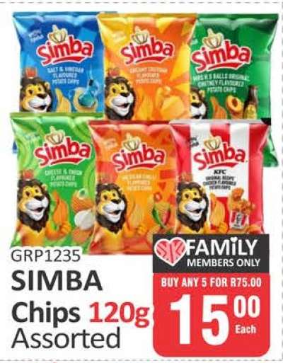 SIMBA Chips 120g Assorted