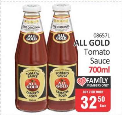 All Gold Tomato Sauce-700ml