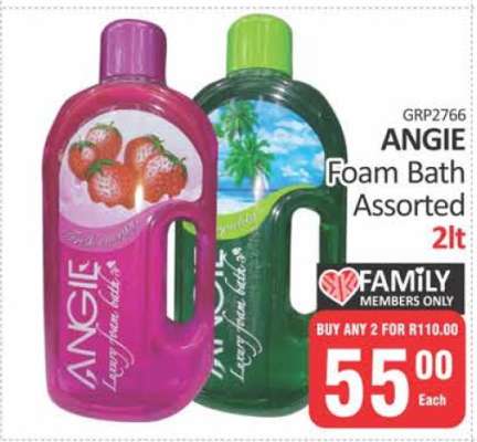ANGIE Foam Bath Assorted 2lt
