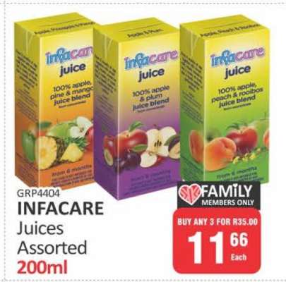 INFACARE Juices Assorted