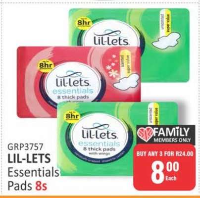 LIL-LETS Essentials Pads 8s