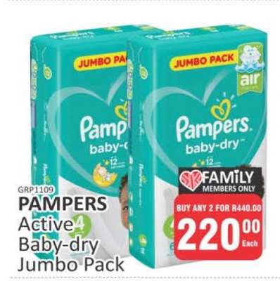 Pampers Active Baby-dry Jumbo Pack