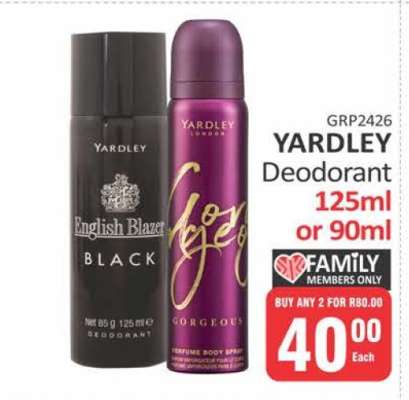 Yardley Deodorant