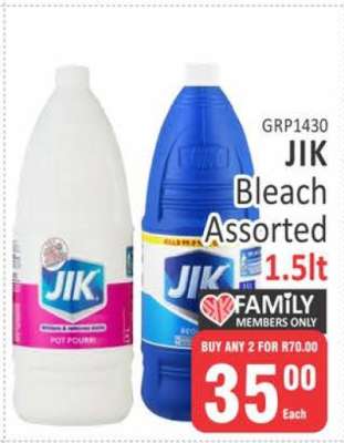 JIK Bleach Assorted 1.5lt