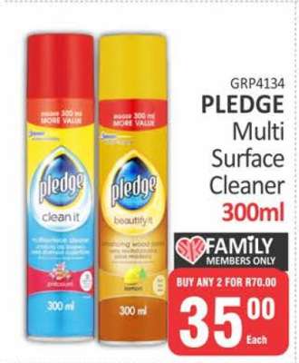 PLEDGE Multi Surface Cleaner 300ml
