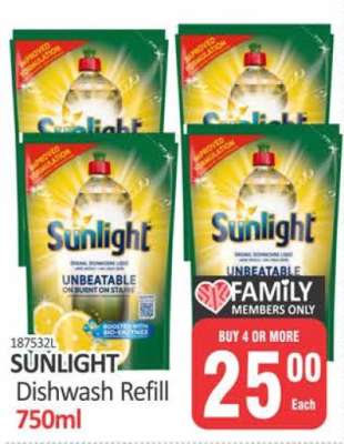 SUNLIGHT Dishwash Refill 750ml