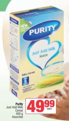 Purity Just Add Milk Cereal