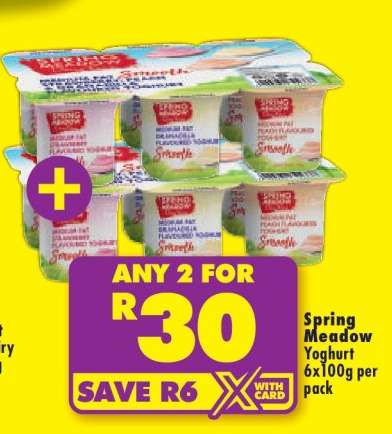 Spring Meadow Yoghurt 6x100g per pack