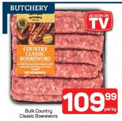 Bulk Country Classic Boerewors