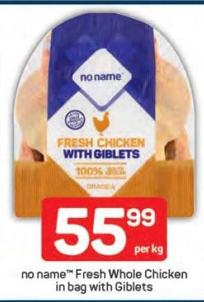 no name™ Fresh Whole Chicken in Bag with Giblets
