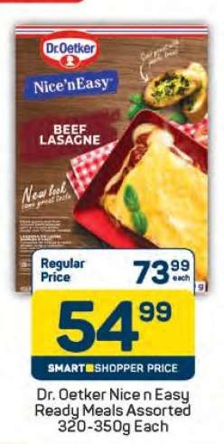 Dr. Oetker Nice n Easy Ready Meals Assorted 320-350g Each