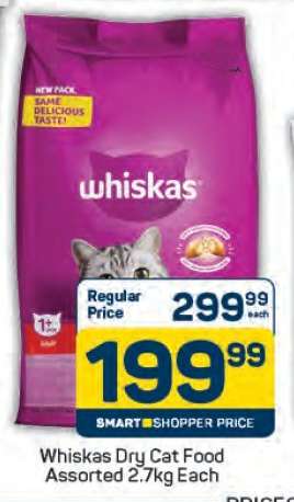 Whiskas Dry Cat Food
Assorted 2.7kg Each