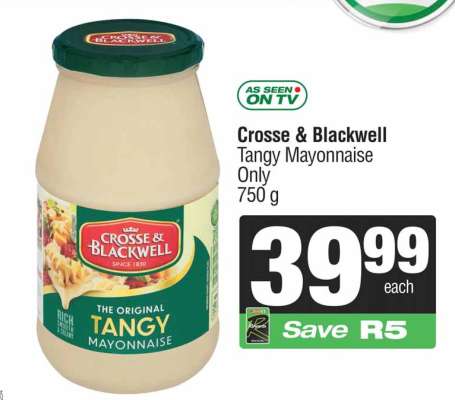 CROSSE & BLACKWELL TANGY MAYONNAISE