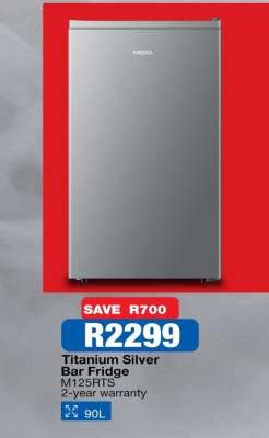 Titanium Silver Bar Fridge