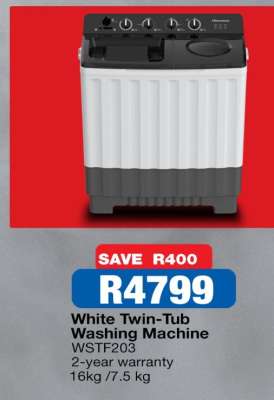 White Twin-Tub Washing Machine