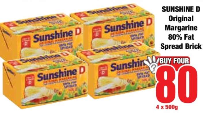SUNSHINE D Original Margarine 80% Fat Spread Brick