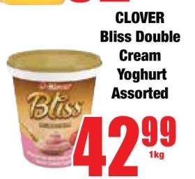CLOVER Bliss Double Cream Yoghurt Assorted