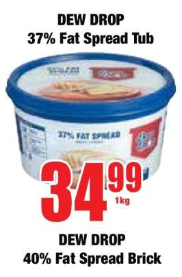 DEW DROP 37% Fat Spread Tub