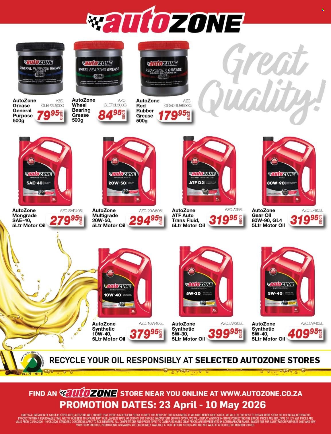 AutoZone specials - 23/04/2026 - 10/05/2026. Page 16
