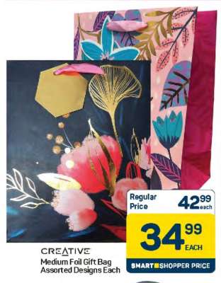 CREATIVE Medium Foil Gift Bag