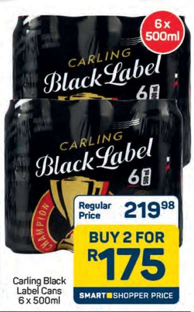 Carling Black Label Cans 6 x 500ml