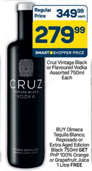 Cruz Vintage Black or Flavoured Vodka