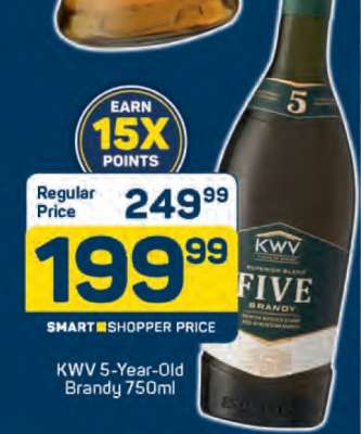 KWV 5-Year-Old Brandy 750ml