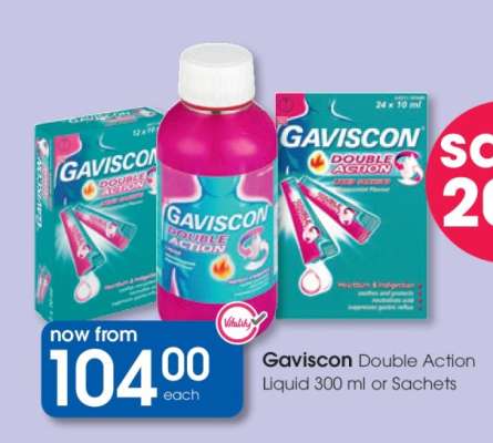 Gaviscon Double Action Liquid 300 ml or Sachets
