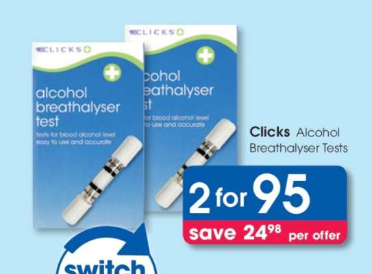 Clicks Alcohol Breathalyser Tests