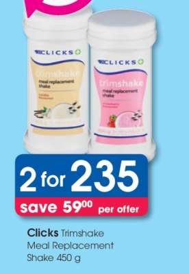 Clicks Trimshake Meal Replacement Shake 450 g