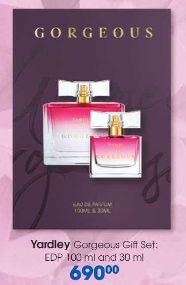 Yardley Gorgeous Gift Set: EDP 100 ml and 30 ml