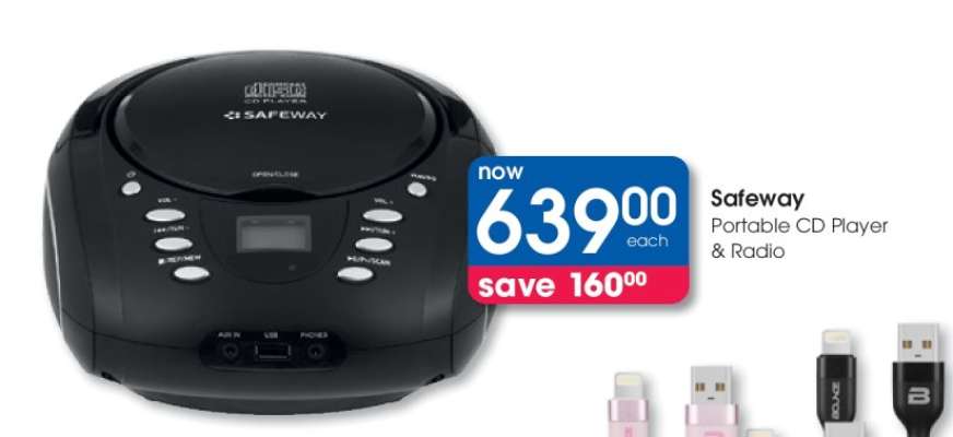 Safeway Portable CD Player & Radio