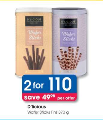 D'licious Wafer Sticks Tins 370 g