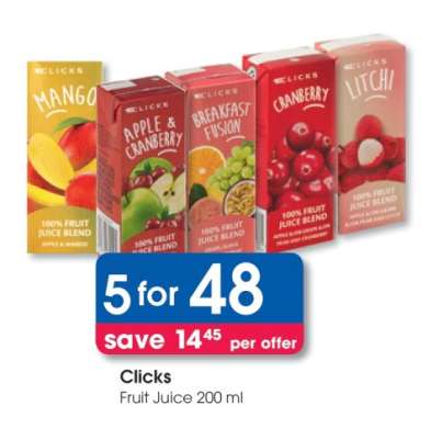 Clicks Fruit Juice 200 ml