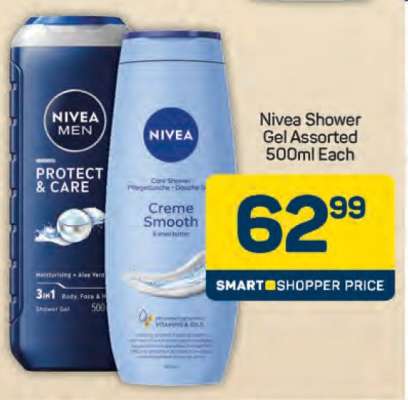 Nivea Shower Gel Assorted 500ml Each