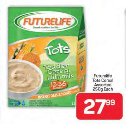 Futurelife Tots Cereal Assorted 250g Each