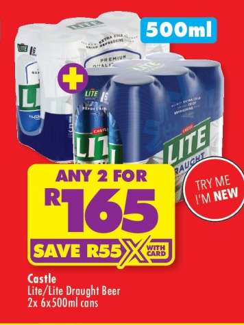 Castle Lite/Lite Draught Beer