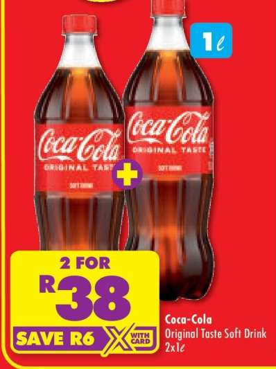 Coca-Cola Original Taste Soft Drink 2x1ℓ
